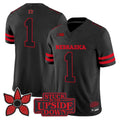 Team Jersey #1 Nebraska Cornhuskers Stranger Things Edition Limited Stitched