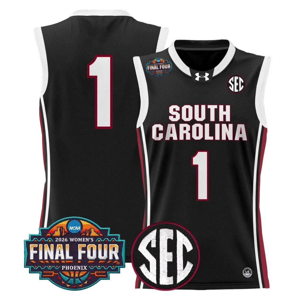 Team Jersey #1 South Carolina 2026 Final Four Basketball Stitched Black