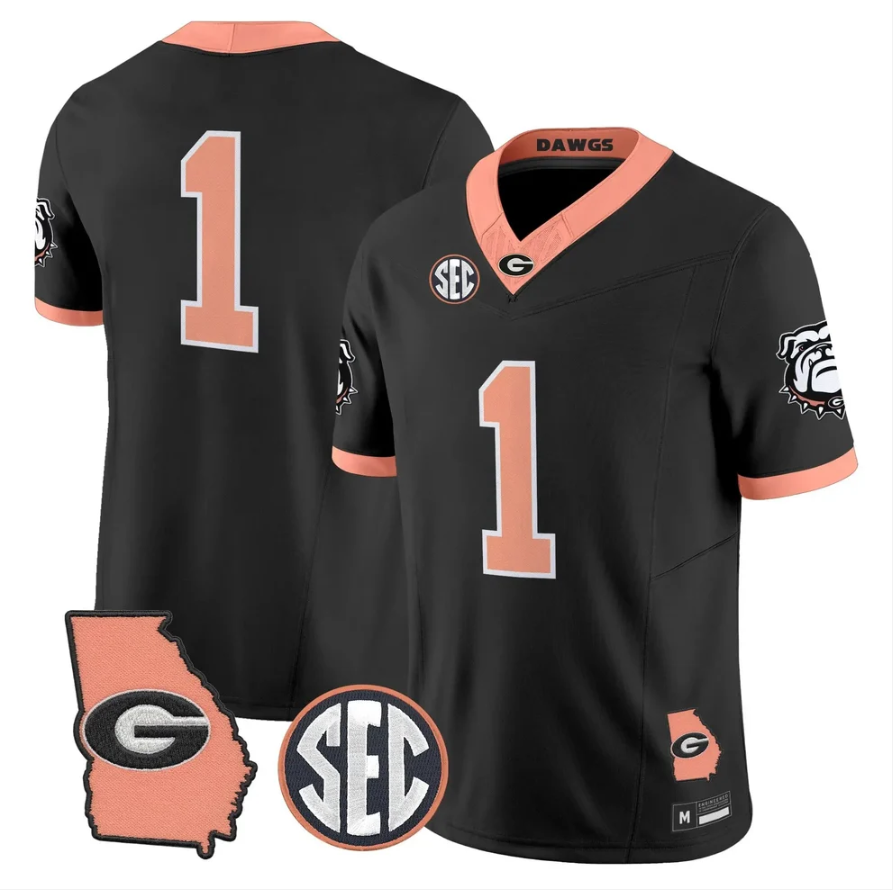 Team Jersey #1 Georgia Bulldogs 2026 The Big Peach Stitched