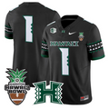 Team Jersey #1 Hawai'i Rainbow 2025 Hawai'i Bowl Patch Stitched
