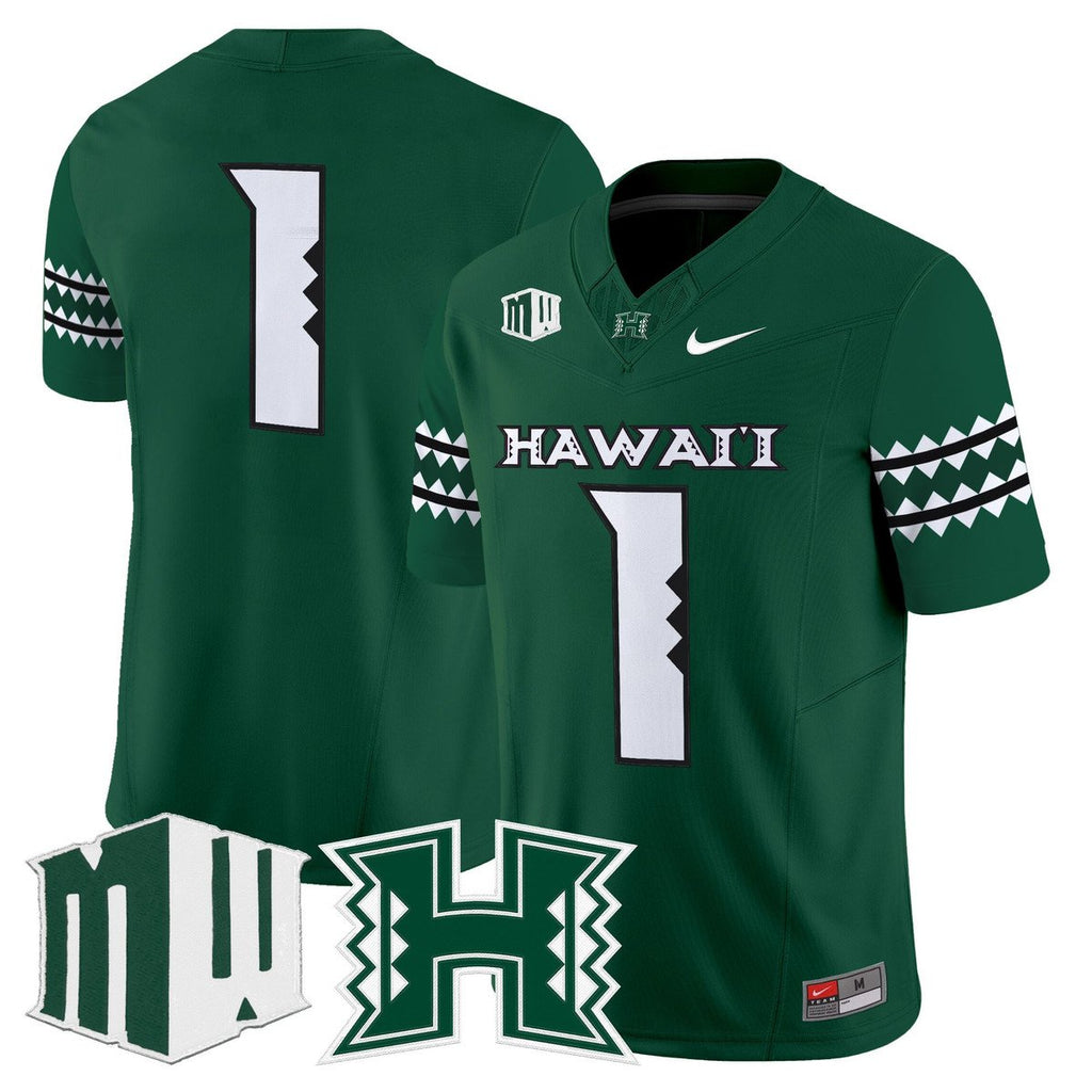 Team Jersey #1 Hawai'i Rainbow Warriors 2025 Vapor Stitched