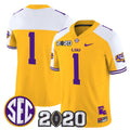 Team Jersey #1 LSU Tigers 2020 National Champions Limited Stitched