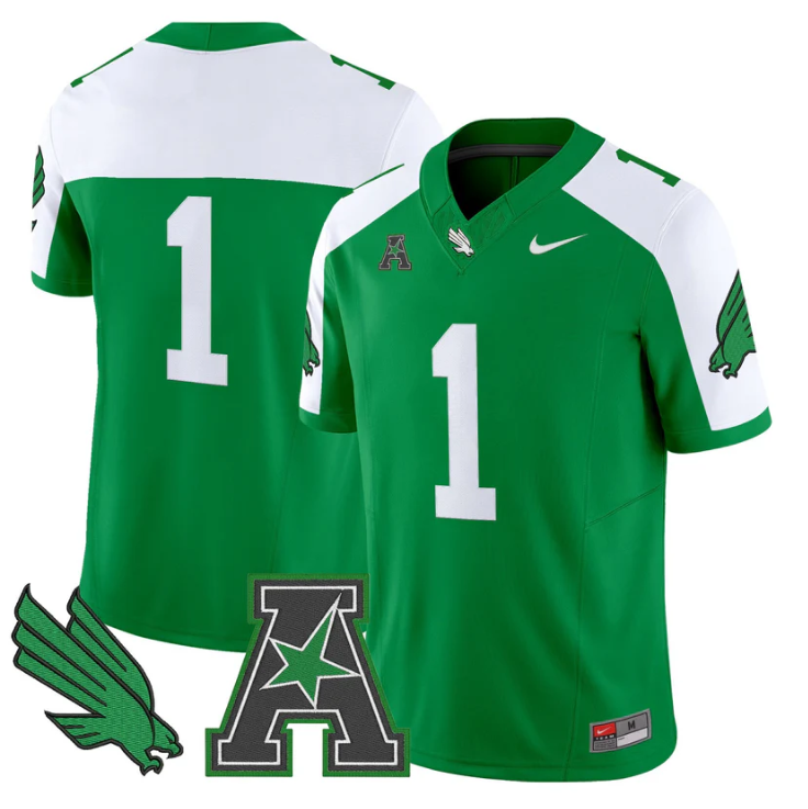 Team Jersey #1 North Texas Mean Green 2025 Vapor Limited Stitched
