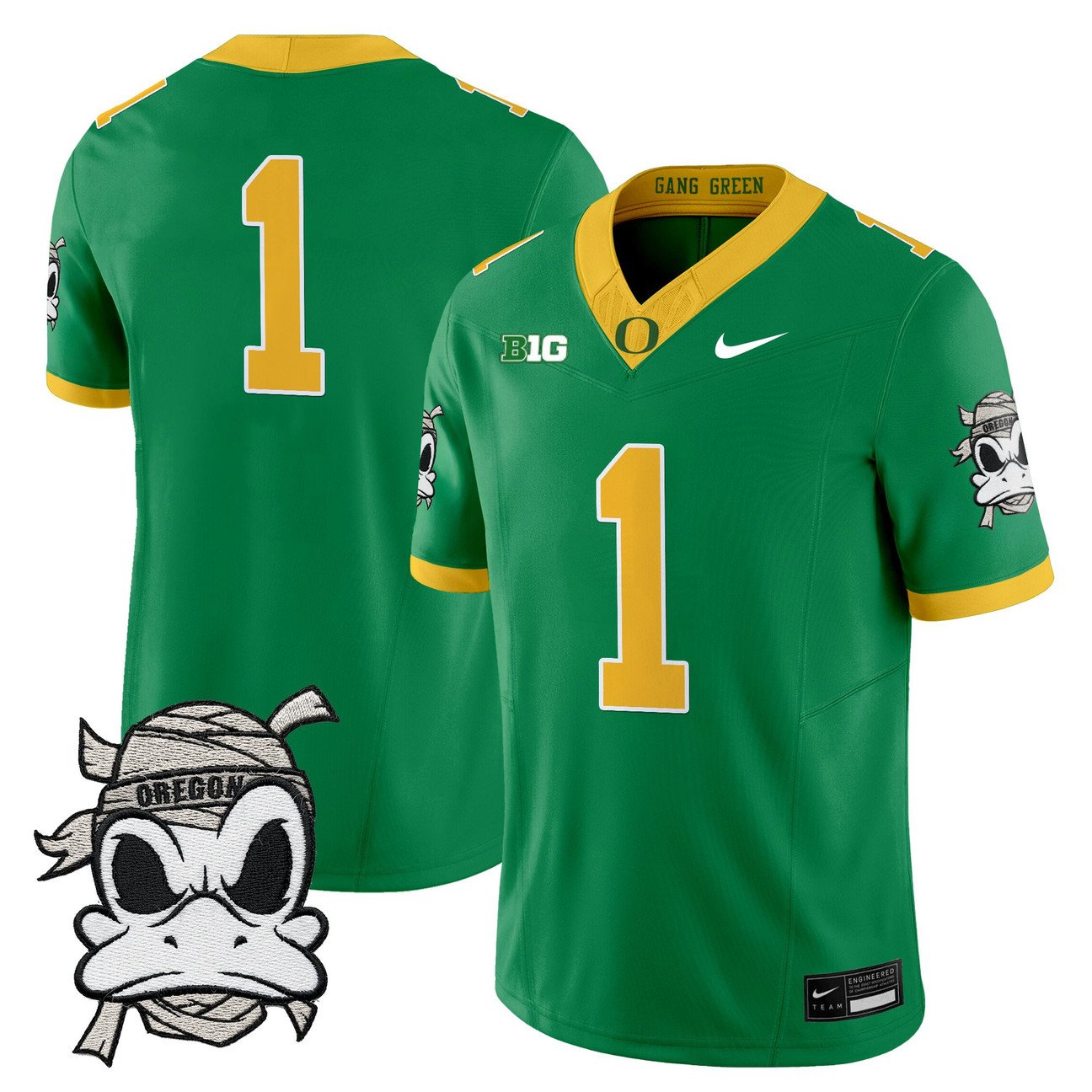 Team Jersey #1 Oregon Ducks 2025 Mummy Duck Vapor Limited Stitched