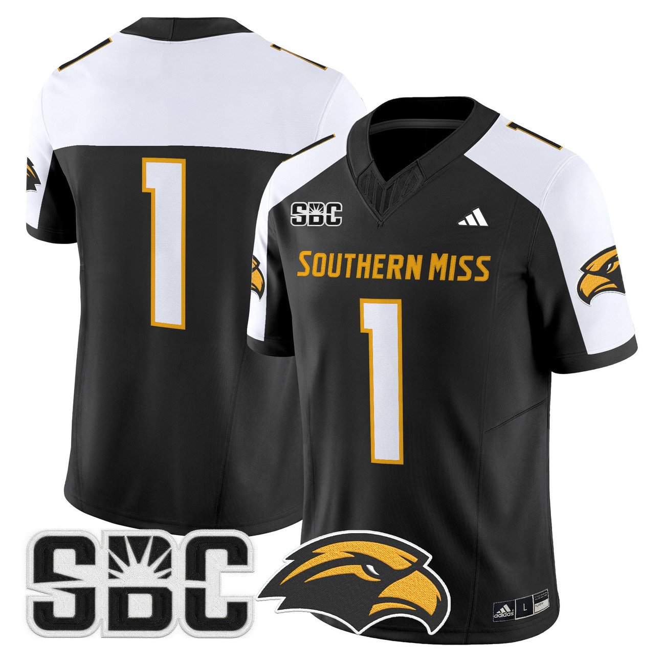 Team Jersey #1 Southern Miss Golden Eagles 2025 Limited Stitched