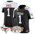 Team Jersey #1 Texas 2025 State Map Citrus Bowl Champions Stiched
