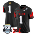 Team Jersey #1 Texas Tech Red Raiders 2025 Big 12 Championship Stitched
