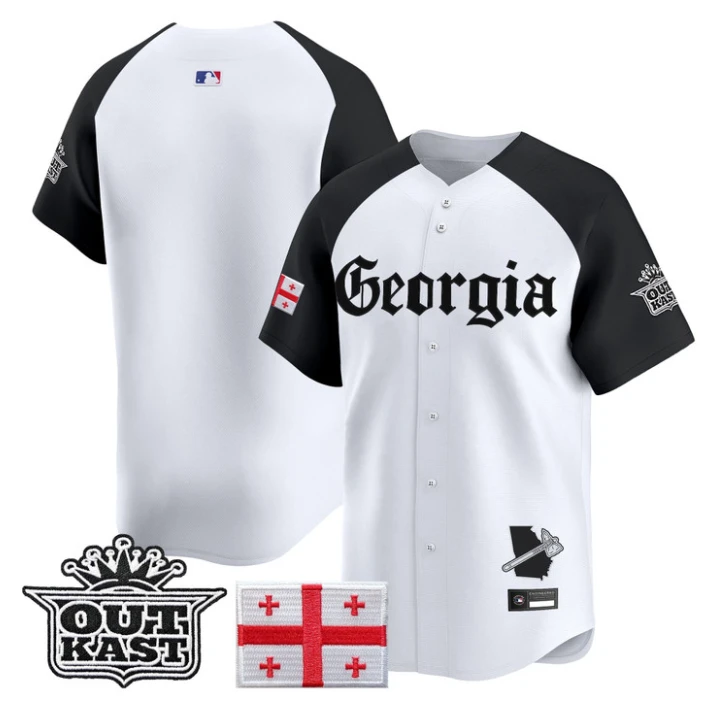 Team Jersey Blank Atlanta Braves Georgia Outkast Gothic Stitched