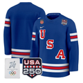 Team Jersey Blank USA Olympic 250 Patch Premium Hockey 2026 All Stitched
