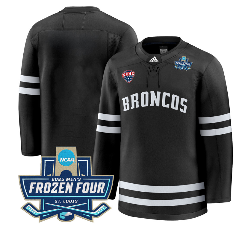 Team Jersey Blank Western Michigan Broncos 2025 Frozen Four Patch Premium Stitched