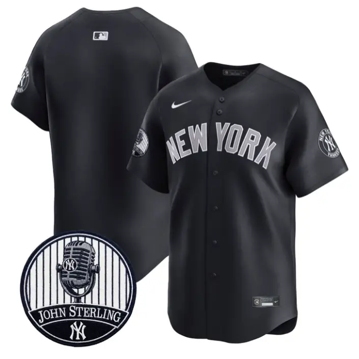 Team Jersey Blank Yankees John Sterling Voice Tribute Stitched