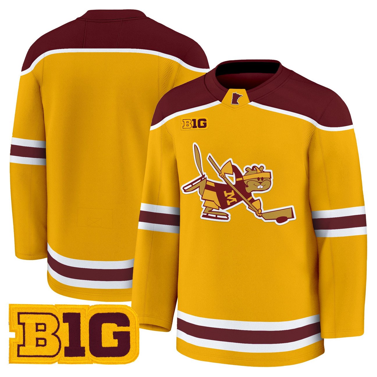 Team Jersey Minnesota Golden Gophers 2025-26 Premium Stitched Gold