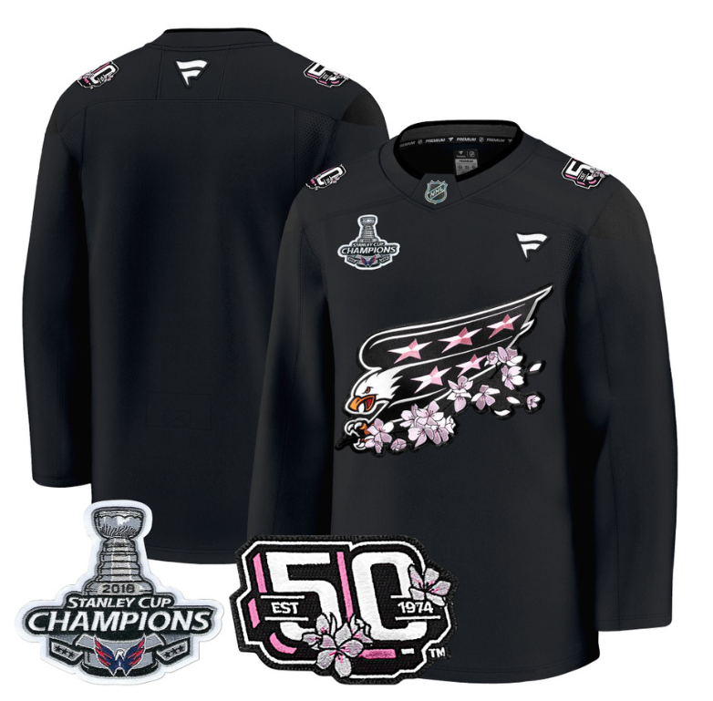 Team Jersey Washington Capitals 50th 2018 Stanley Cup Champions Patch Stitched