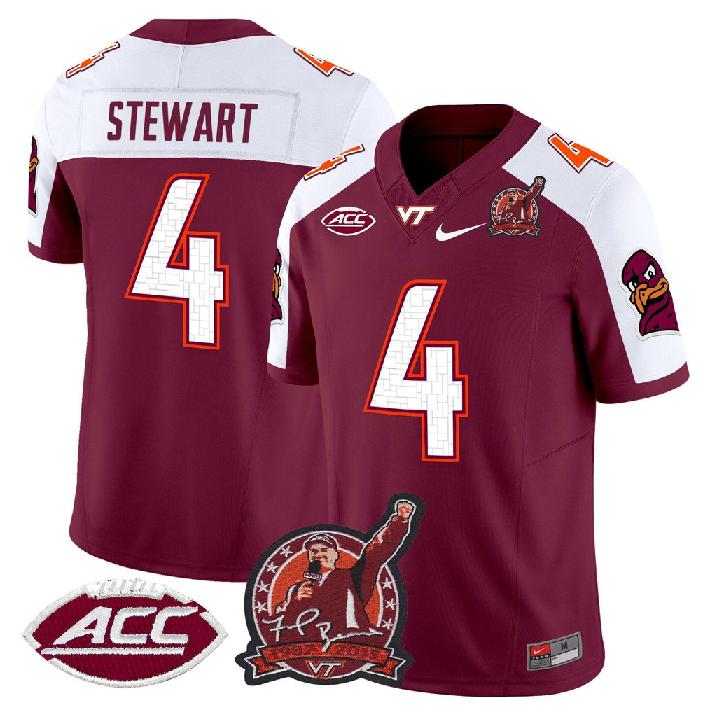 Terion Stewart Jersey #4 Virginia Tech Hokies Coach Frank Beamer 2025