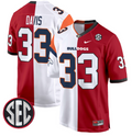 Terrell Davis Jersey #33 Georgia Bulldogs Split Football Game All Stitched