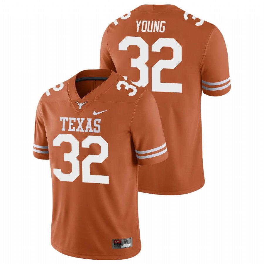 Texas Longhorn #32 Daniel Young College Football Jersey Stitched Orange