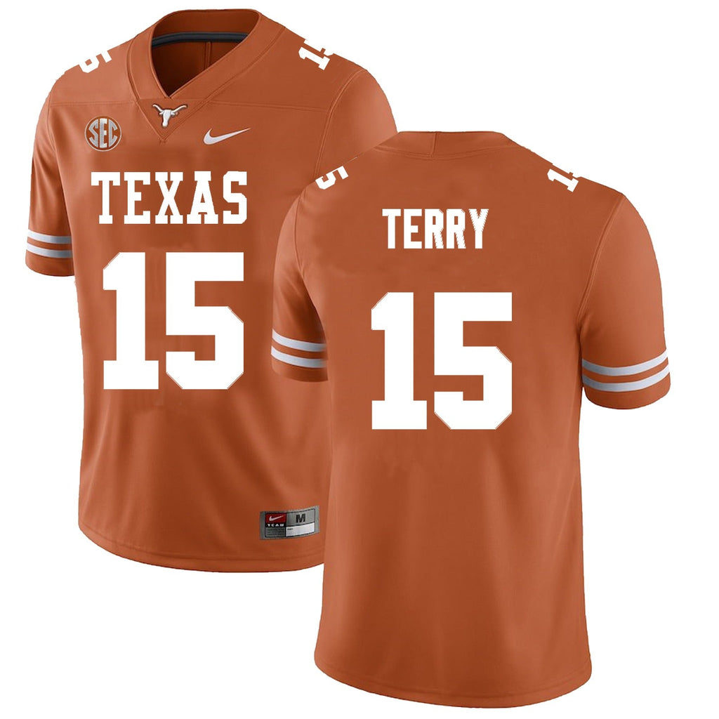 Texas Longhorns #15 Justus Terry College Football Jersey Stitched