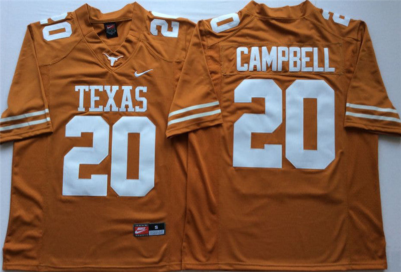 Texas Longhorns #20 Earl Campbell College Football Jersey Stitched
