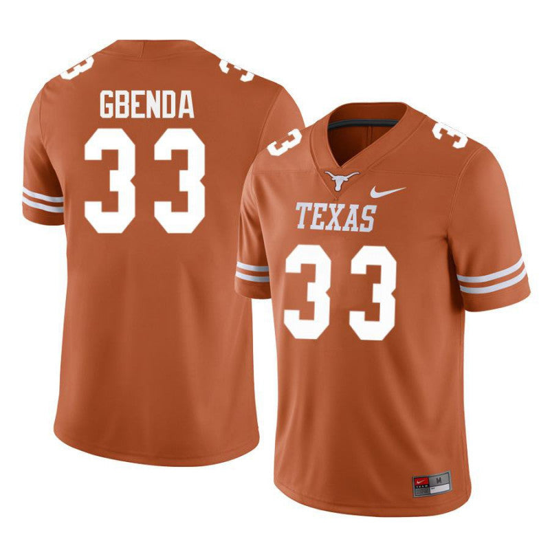 Texas Longhorns #33 David Gbenda College Football Jersey Stitched