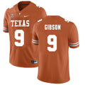Texas Longhorns #9 Jerrick Gibson College Football Jersey Stitched