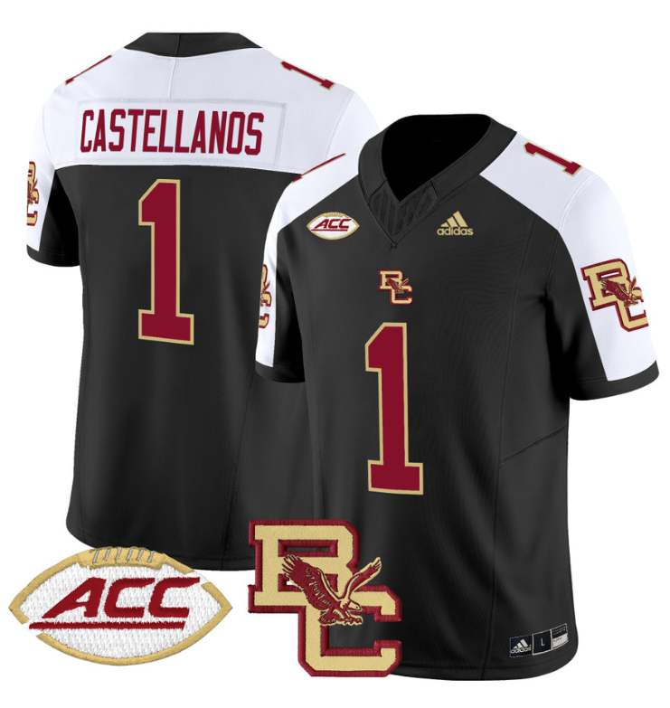 Thomas Castellanos Jersey #1 Boston College Eagles 2024 Stitched