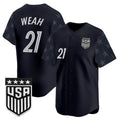 Timothy Weah Jersey #21 USMNT 2026 World Cup Vapor Baseball Stitched