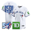 Toronto Blue Jays White Jersey - All Stitched