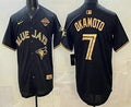Toronto Blue Jays #7 Kazuma Okamoto Black Gold 2025 Champions Stitched Jersey