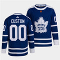 Toronto Maple Leafs Black Custom Blue 2022 Reverse Retro Stitched Jersey