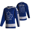 Toronto Maple Leafs Custom Blue  2020-21 Reverse Retro Alternate NHL Jersey Stitched