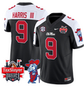 Tre Harris Jersey #9 Ole Miss Rebels 2024 Gator Bowl Patch V2