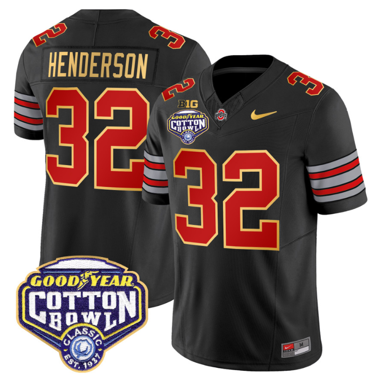 Treveyon Henderson Jersey #32 Ohio State 'Heritage Stripe' Cotton Bowl