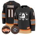 Trevor Zegras Jersey #11 Anaheim Ducks Checkerboard 2025 Premium Stitched