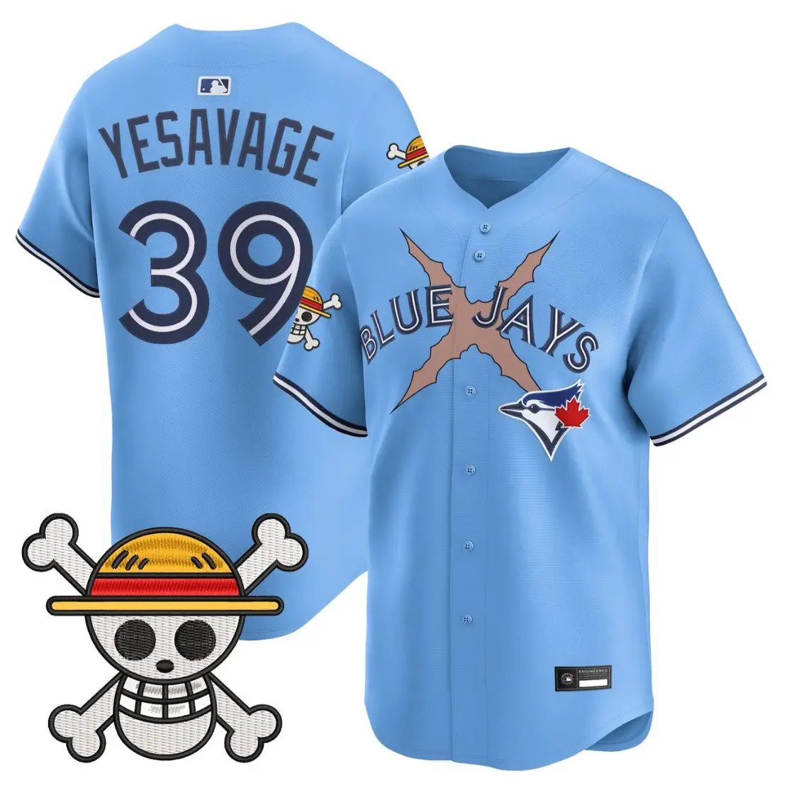 Trey Yesavage Jersey #39 Blue Jays One Piece Premier Limited Stitched