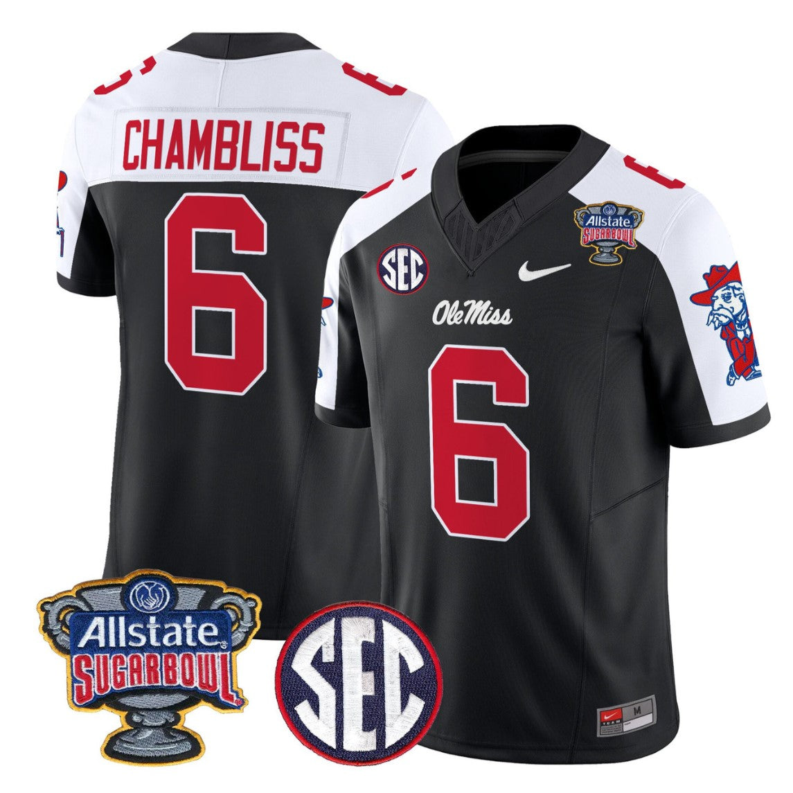 Trinidad Chambliss Jersey #6 Ole Miss Rebels 2026 Sugar Bowl Stitched