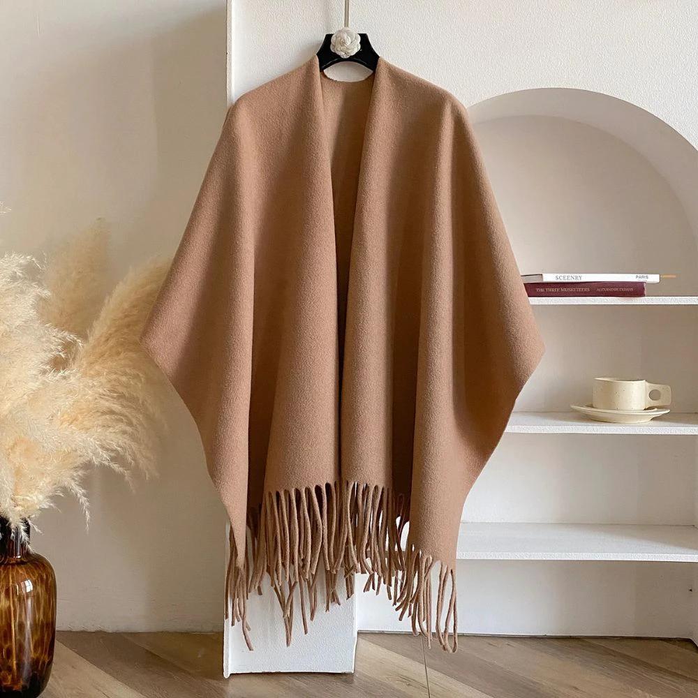 Twilight Chill Acrylic Poncho Shawl