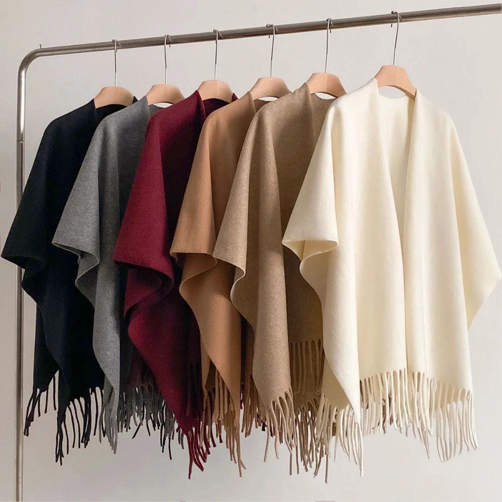 Twilight Chill Acrylic Poncho Shawl