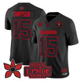 Ty Simpson Jersey #15 Alabama Crimson Stranger Things 2025 Rose Bowl Patch Stitched