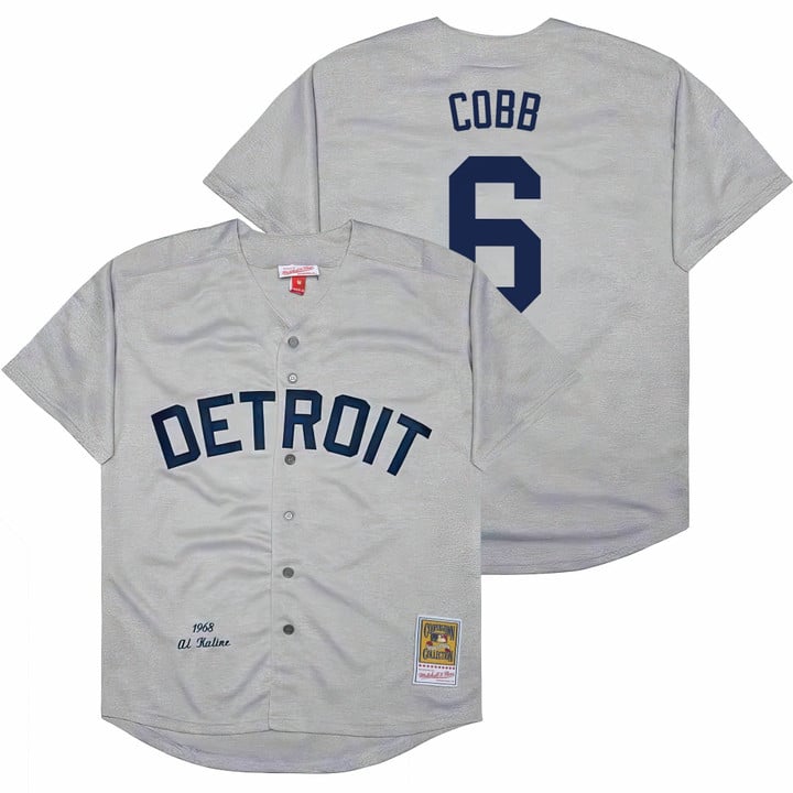 Ty Cobb Jersey #6 Detroit Tigers Throwback Cooperstown Stitched