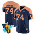Ty'Kieast Crawford Jersey #74  West Virginia Mountaineers 1965-2025 Throwback