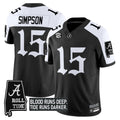 Ty Simpson Jersey #15 Alabama Crimson Gothic Bama Blood Edition Stitched