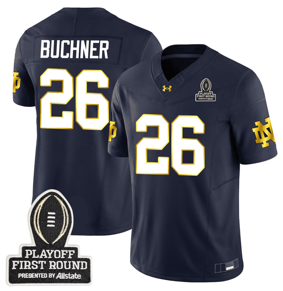 Tyler Buchner Jersey #26 Notre Dame Fighting Irish CFP First Round Patch
