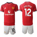 Tyrell Malacia Jersey #12 Manchester United Red Home 2025-26 Soccer Suit