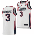 UConn Huskies #3 Aaliyah Edwards Jersey College Basketball - White