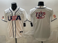 USA Baseball White 2026 World Baseball Classic Big Logo Home Stadium Stitched Jersey
