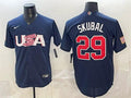 USA Baseball #29 Cal Raleigh Navy World Baseball Classic Stitched Jersey
