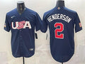 USA Baseball #2 Gunnar Henderson Navy World Baseball Classic Stitched Jersey