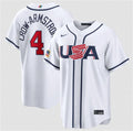 USA Baseball #4 Crow-Armstrong Jersey White 2026 World Baseball Classic Home Stadium Stitched