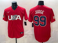 USA Baseball #99 Aaron Judge Red World Baseball Classic Stitched Jersey
