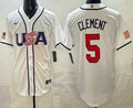 USA #5 Ernie Clement White 2026 World Baseball Classic Cool Base Jersey